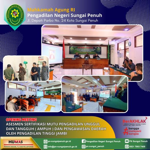  Asesmen Sertifikasi Mutu Pengadilan Unggul dan Tangguh (AMPUH) dan Pengawasan Daerah